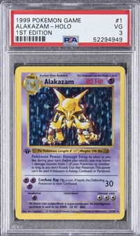 1999 Pokemon Game 1st Edition Alakazam - PSA VG 3